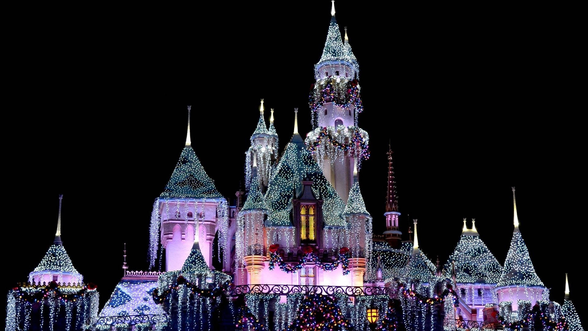 Disney Castle Dark Background