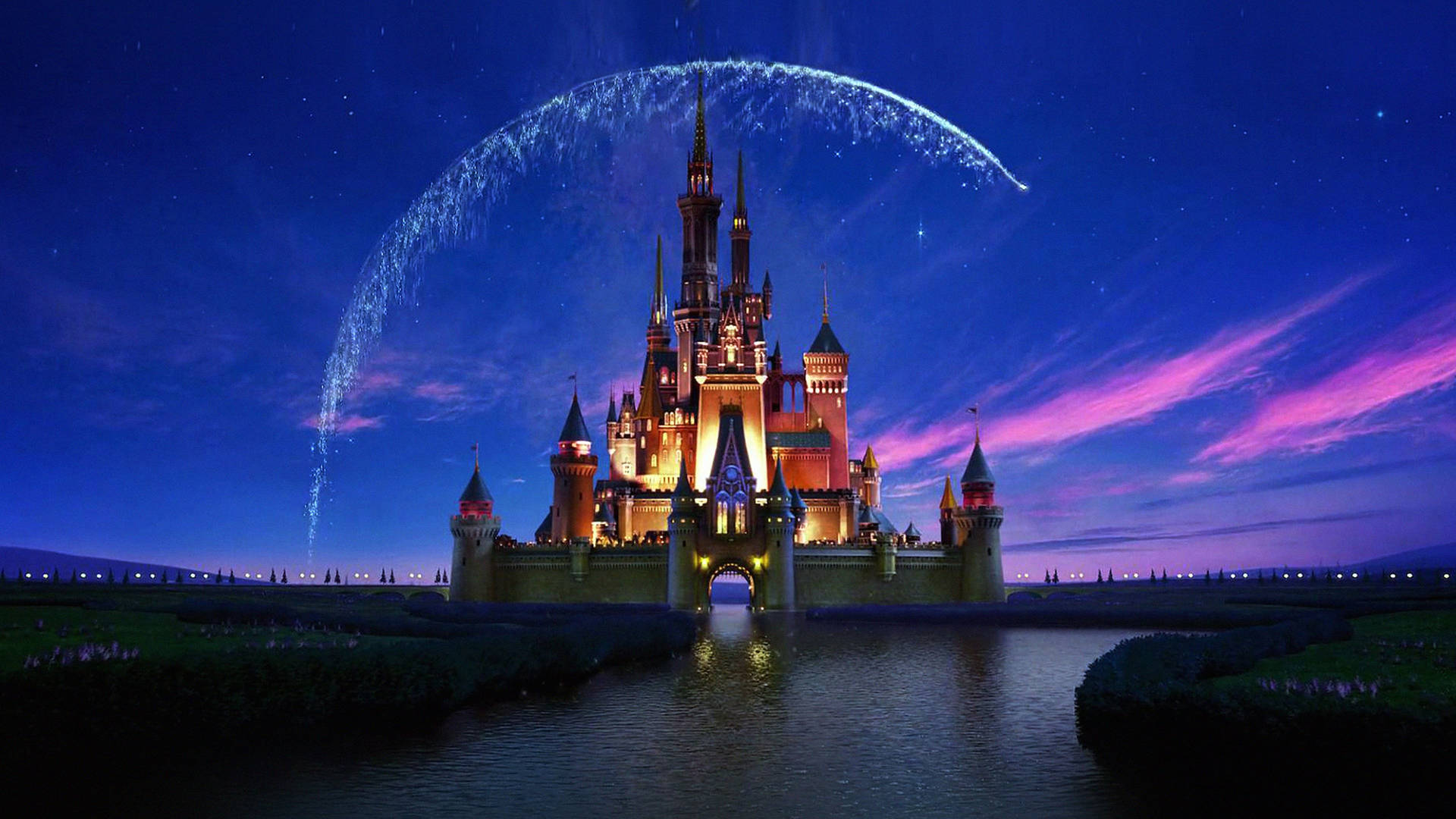 Disney Castle Fairy Dust Background