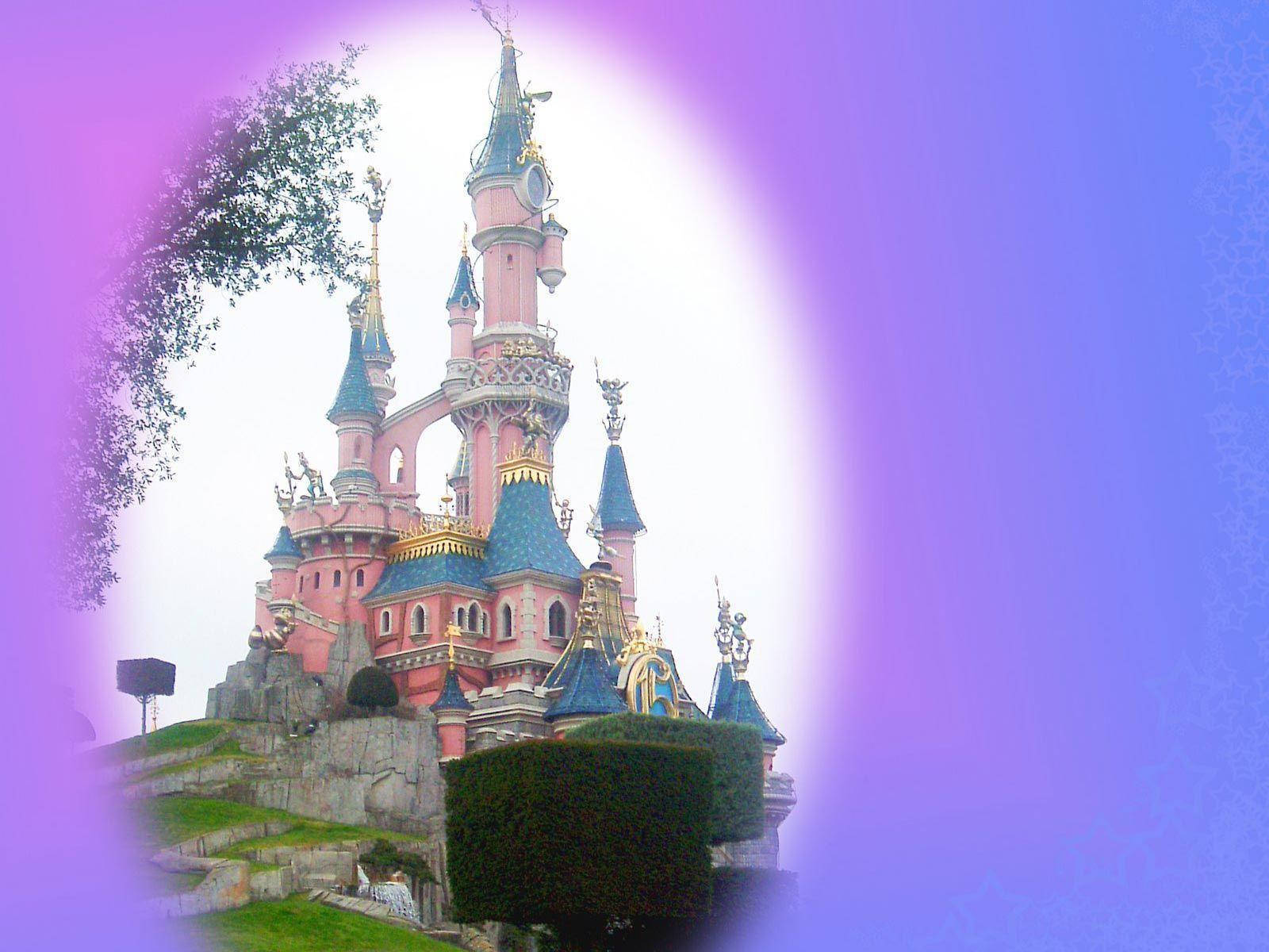 Disney Castle Oblong-shaped Frame Background