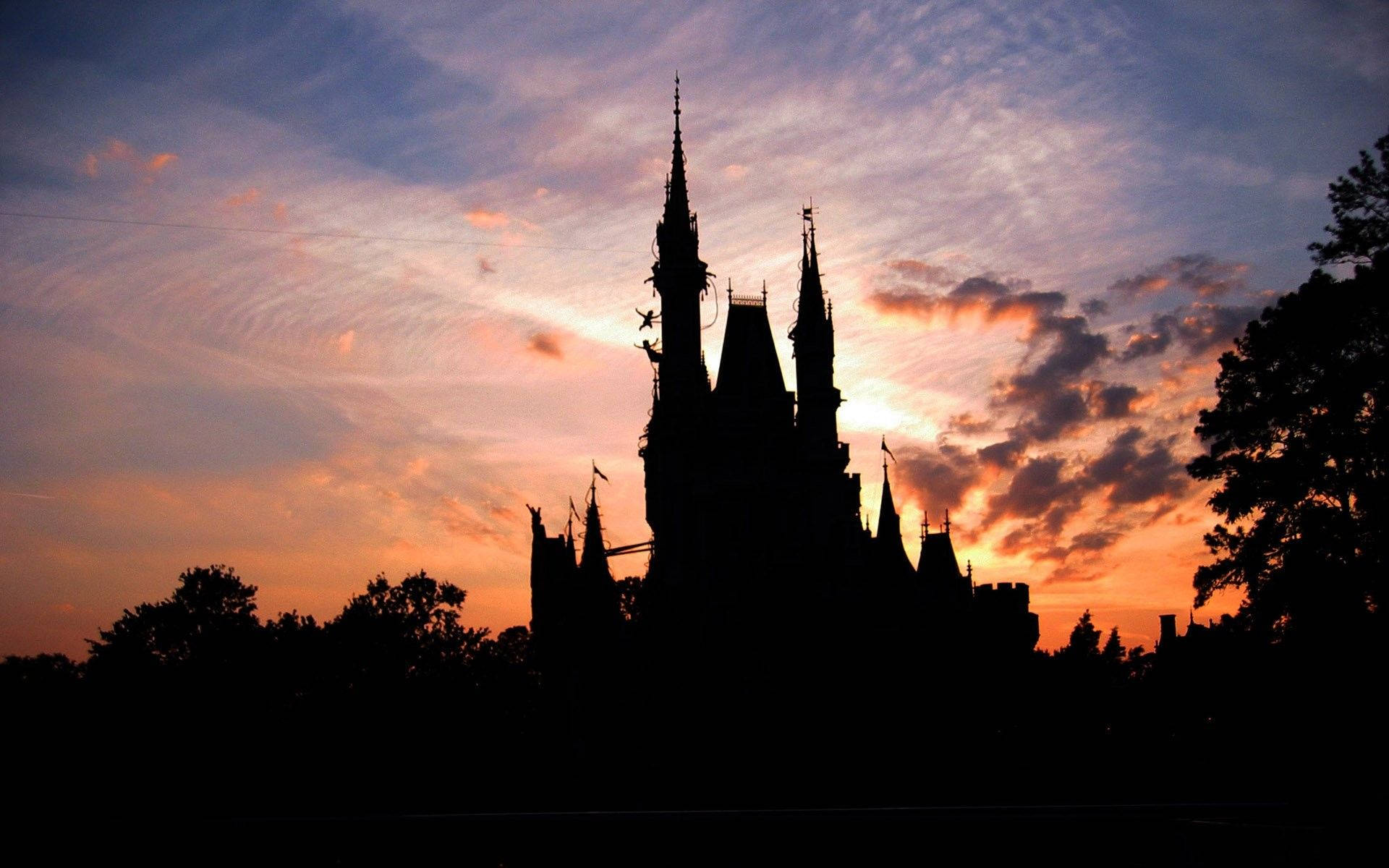 Disney Castle Sillhouette Background