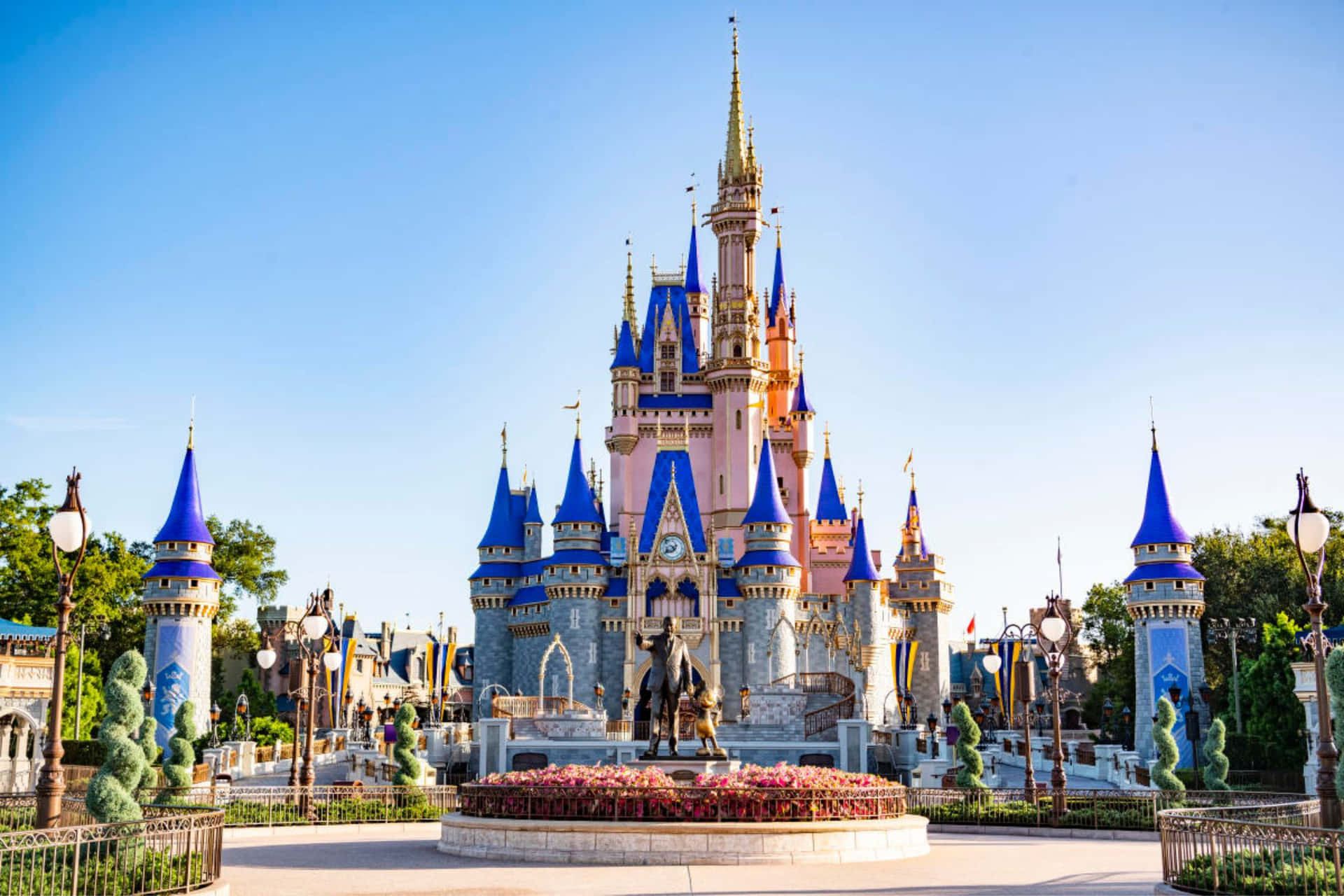 Disney Castle Sunny Day Background