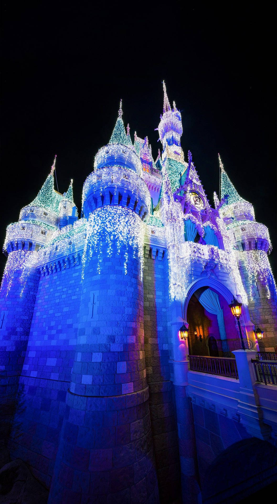 Disney Channel Castle In Nighttime Background