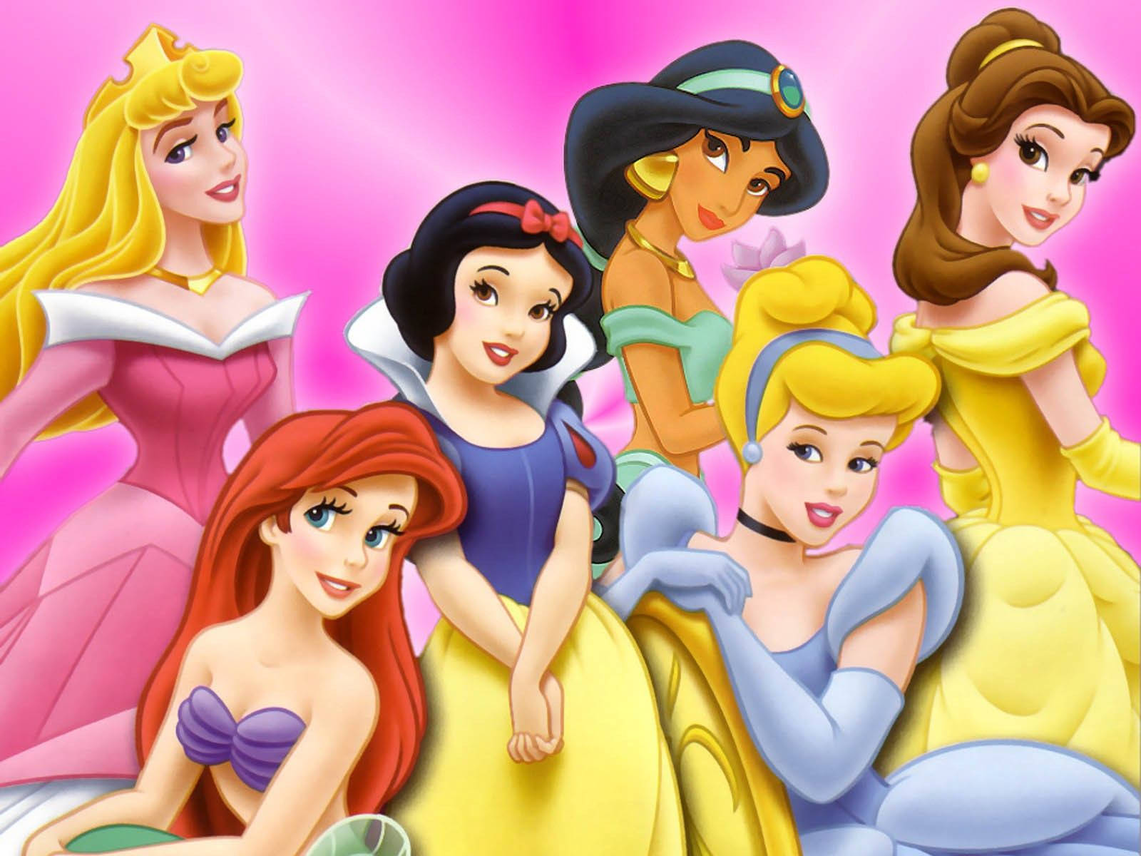 Disney Characters Charming Princesses Background