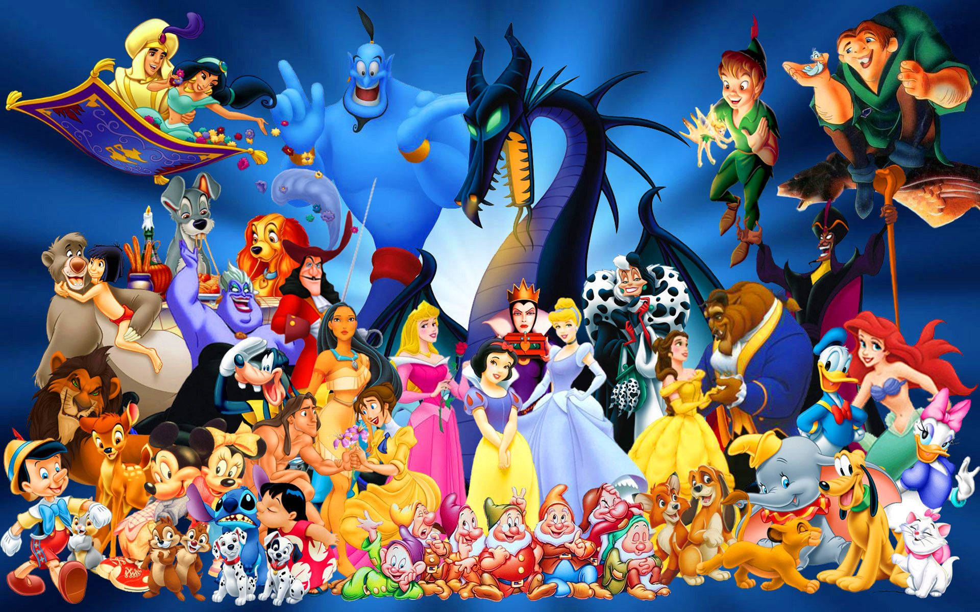 Disney Characters Cute Disney Halloween Background