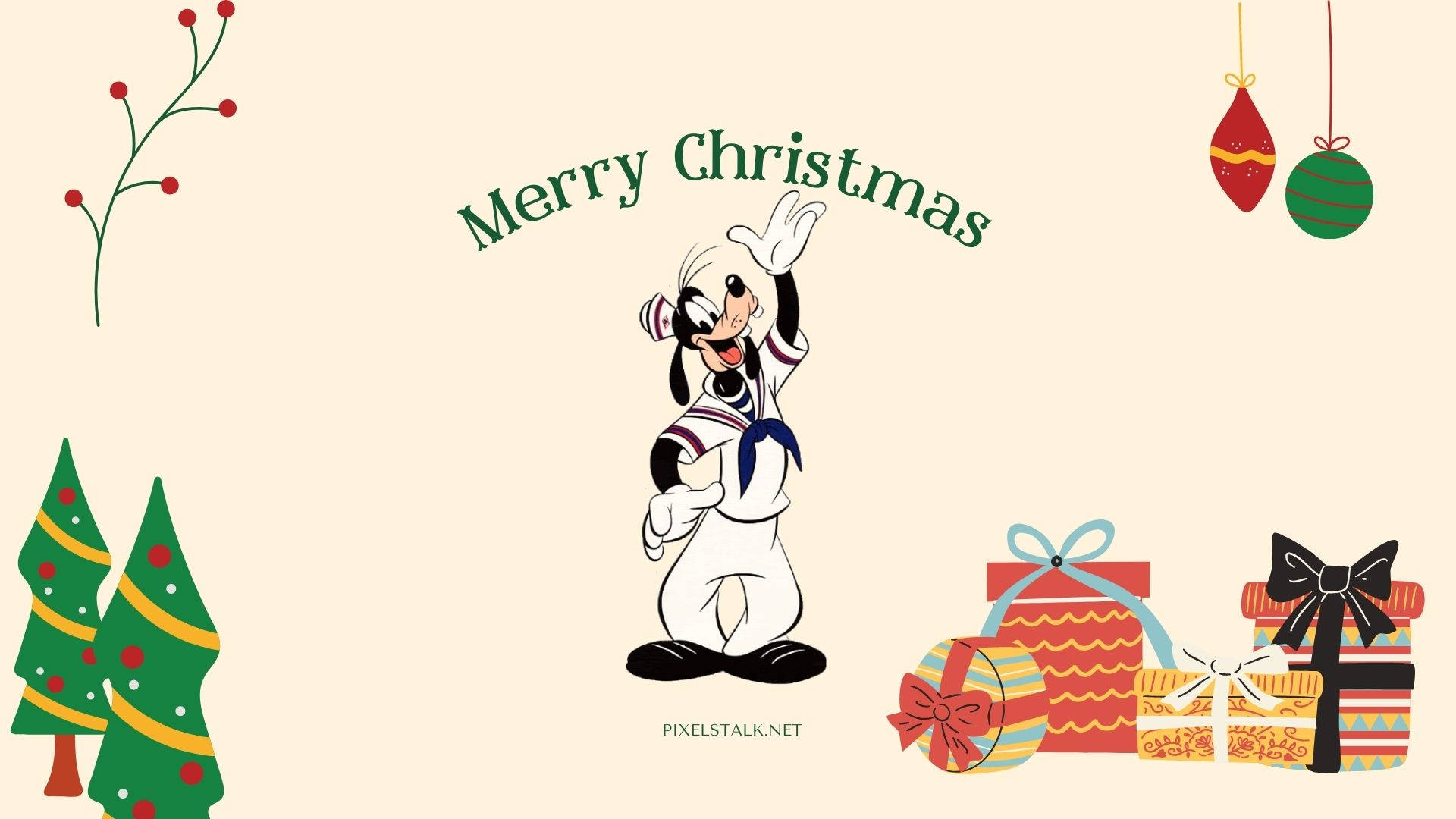 Disney Christmas Goofy Background