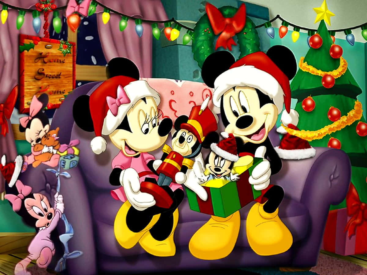 Disney Christmas Ipad With A Mickey Toy Background