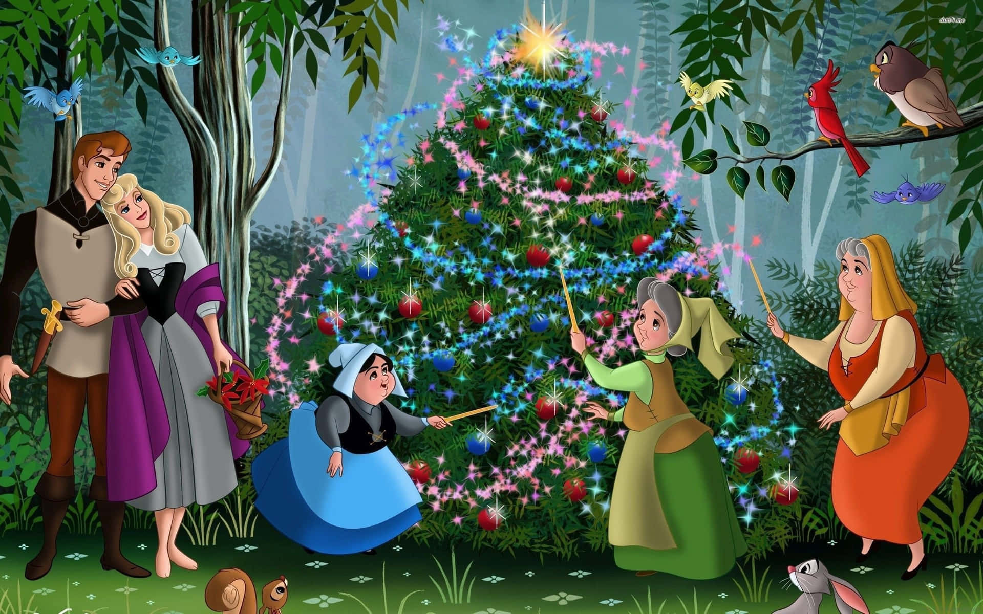 Disney Christmas Ipad With Fairies Background