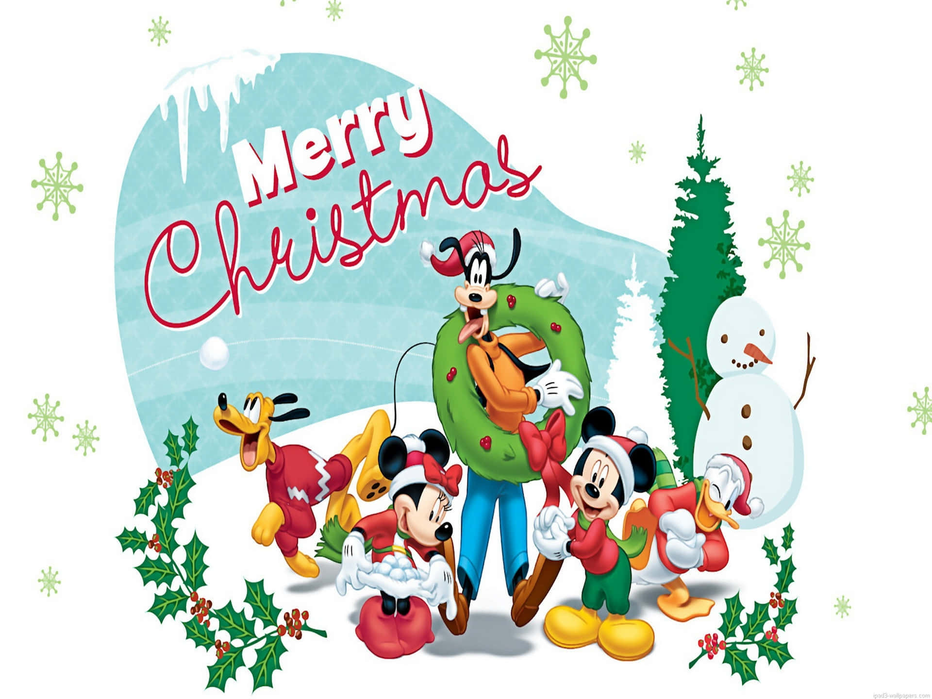 Disney Christmas Ipad With Goofy Background