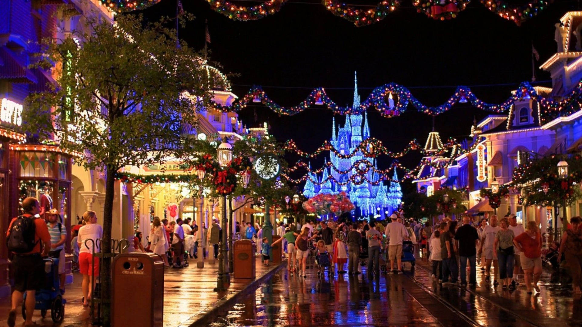 Disney Christmas Parade Background