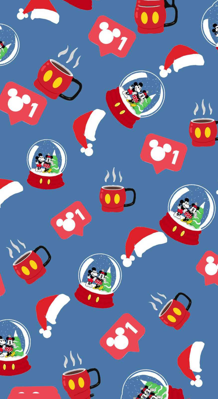 Disney Christmas Snow Globe And Mug Background