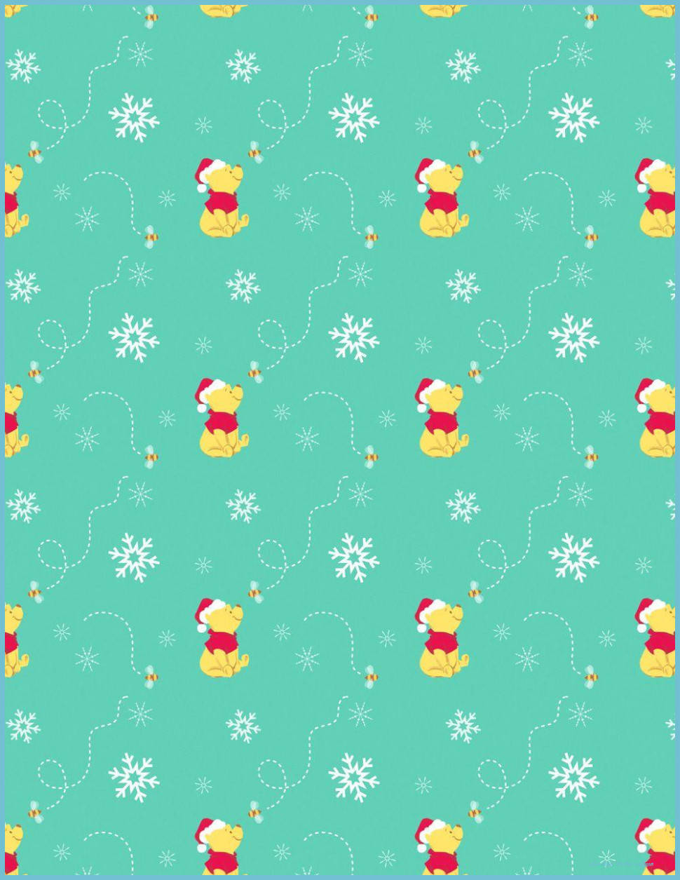 Disney Christmas Winnie The Pooh Poster Background