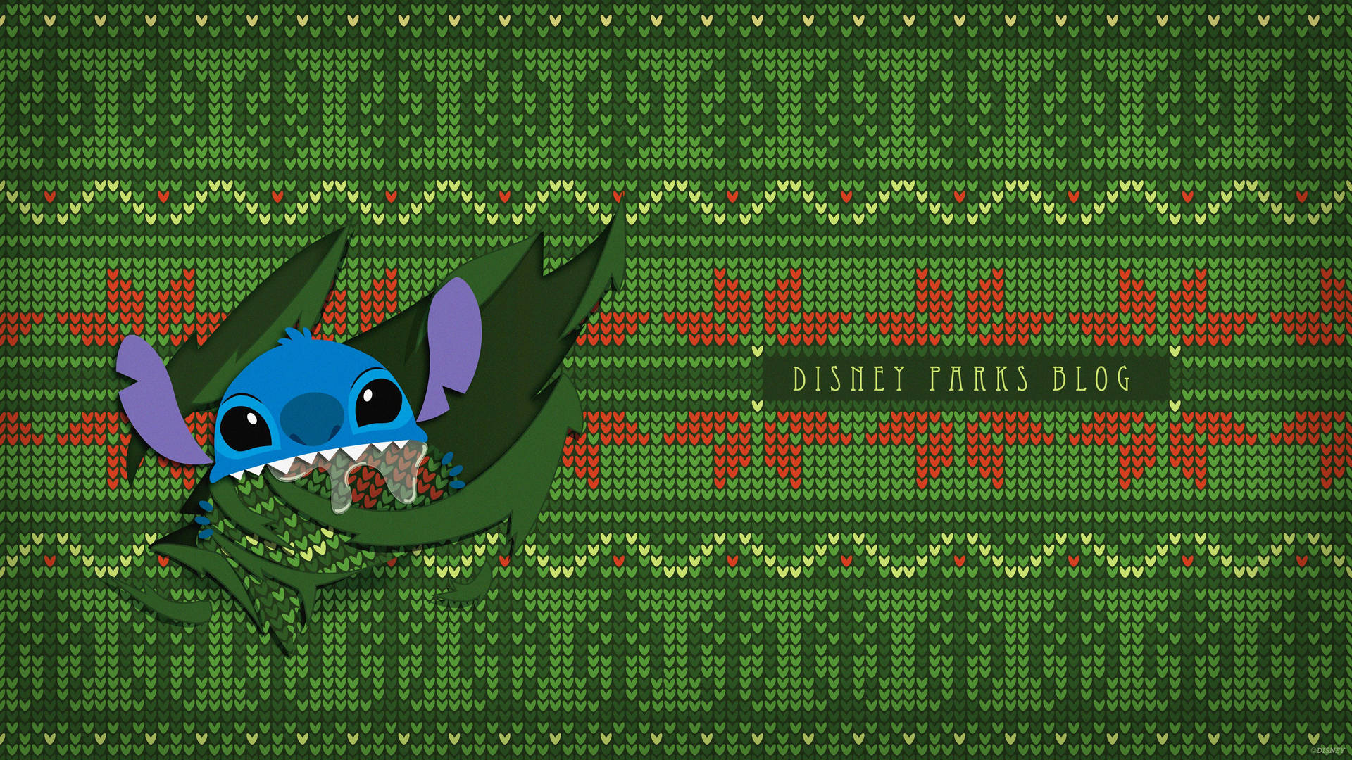 Disney Christmas With Stitch Background