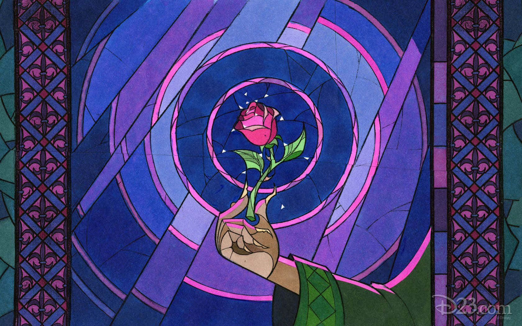 Disney Computer Beauty And The Beast's Rose Background