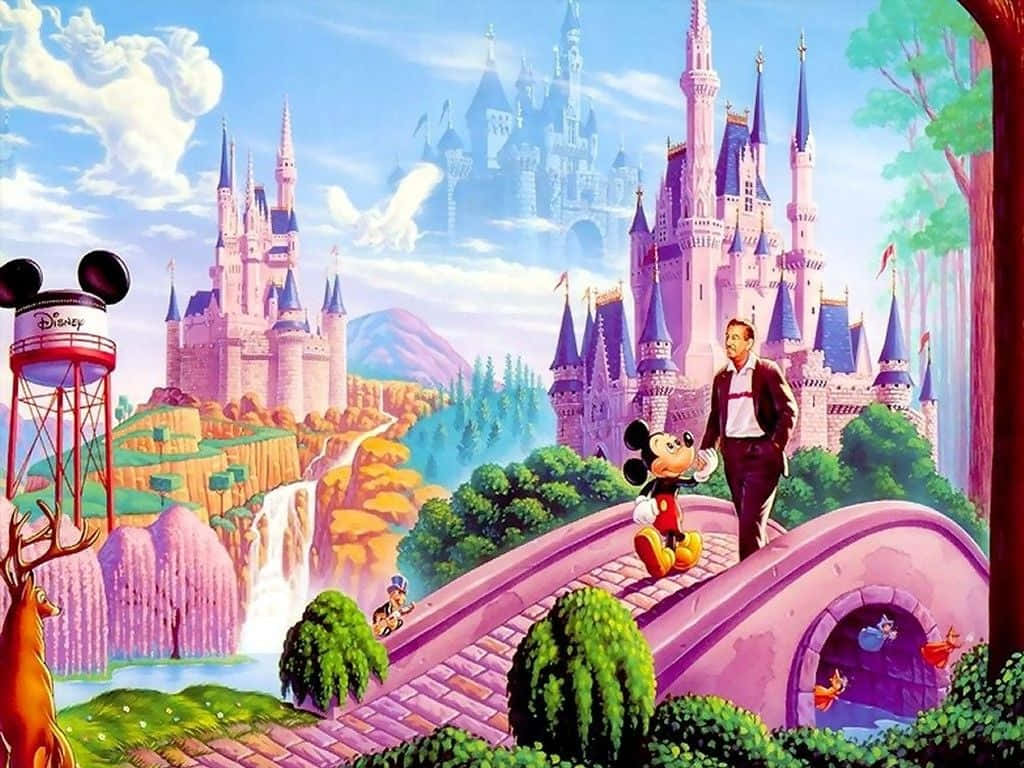 Disney Computer Mickey Mouse And Walt Disney Background