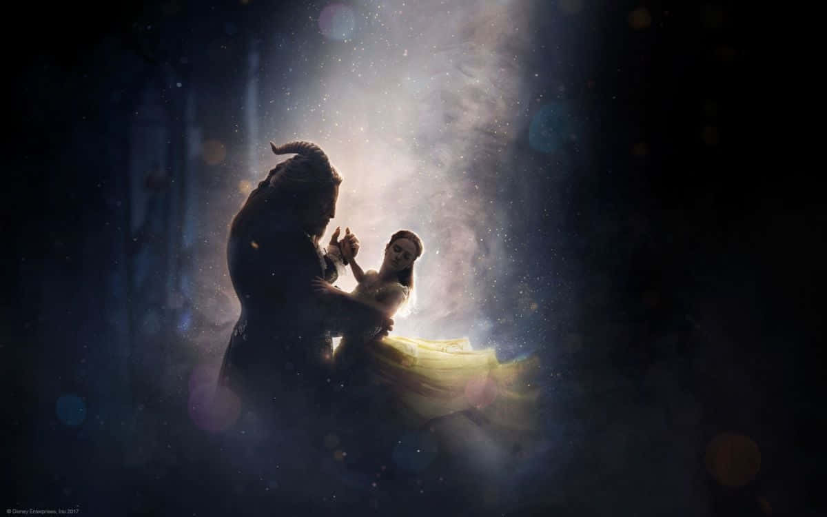 Disney Computer Silhouettes Of Belle And The Beast