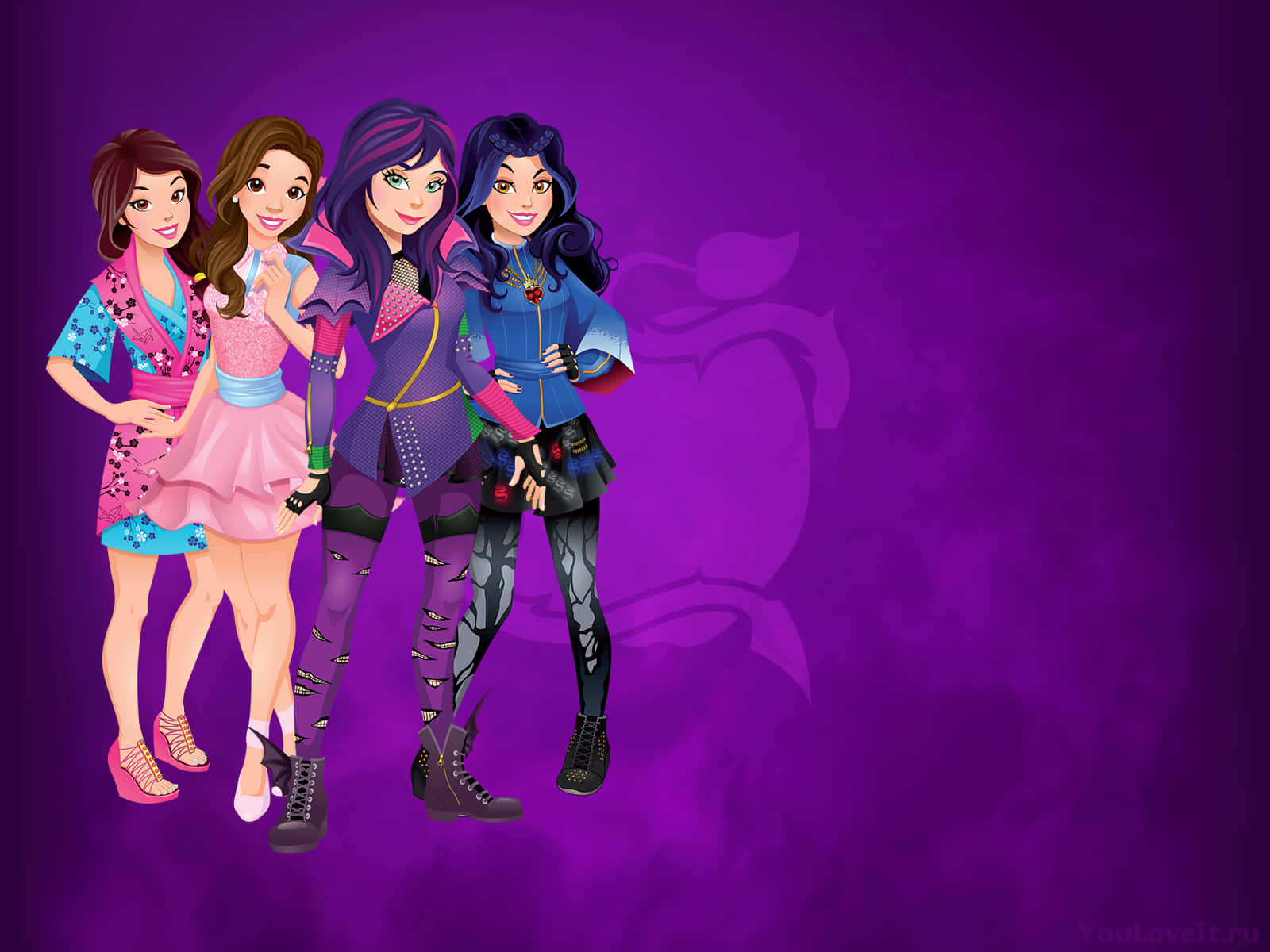 Disney Descendants Girls Animated Background