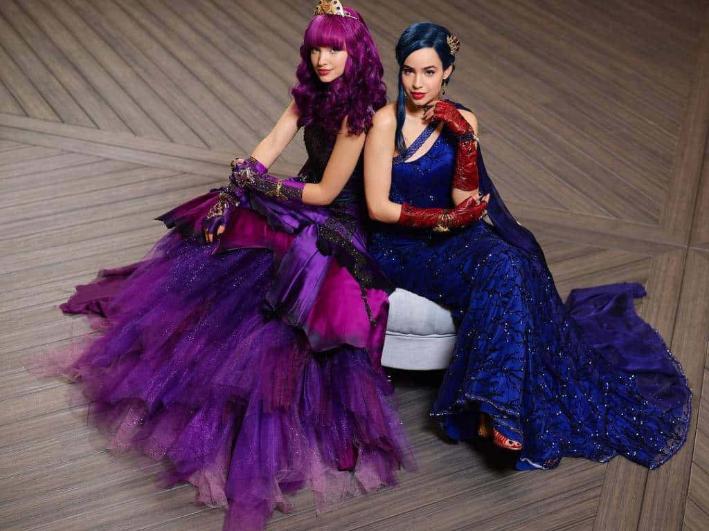 Disney Descendants In Gowns Background