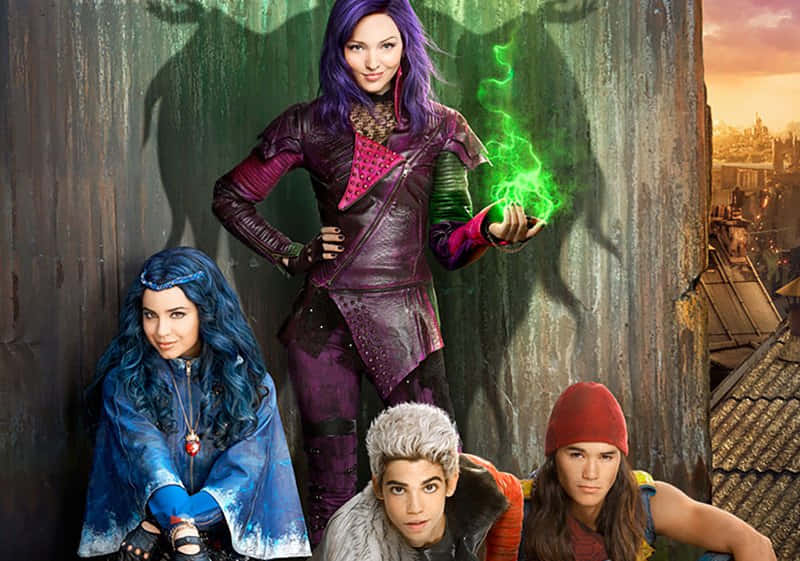 Disney Descendants Posing Together Background