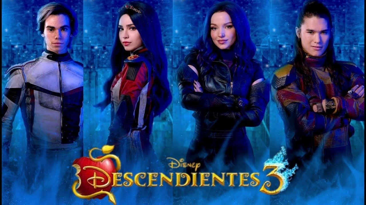 Disney Descendants Poster Collage Background