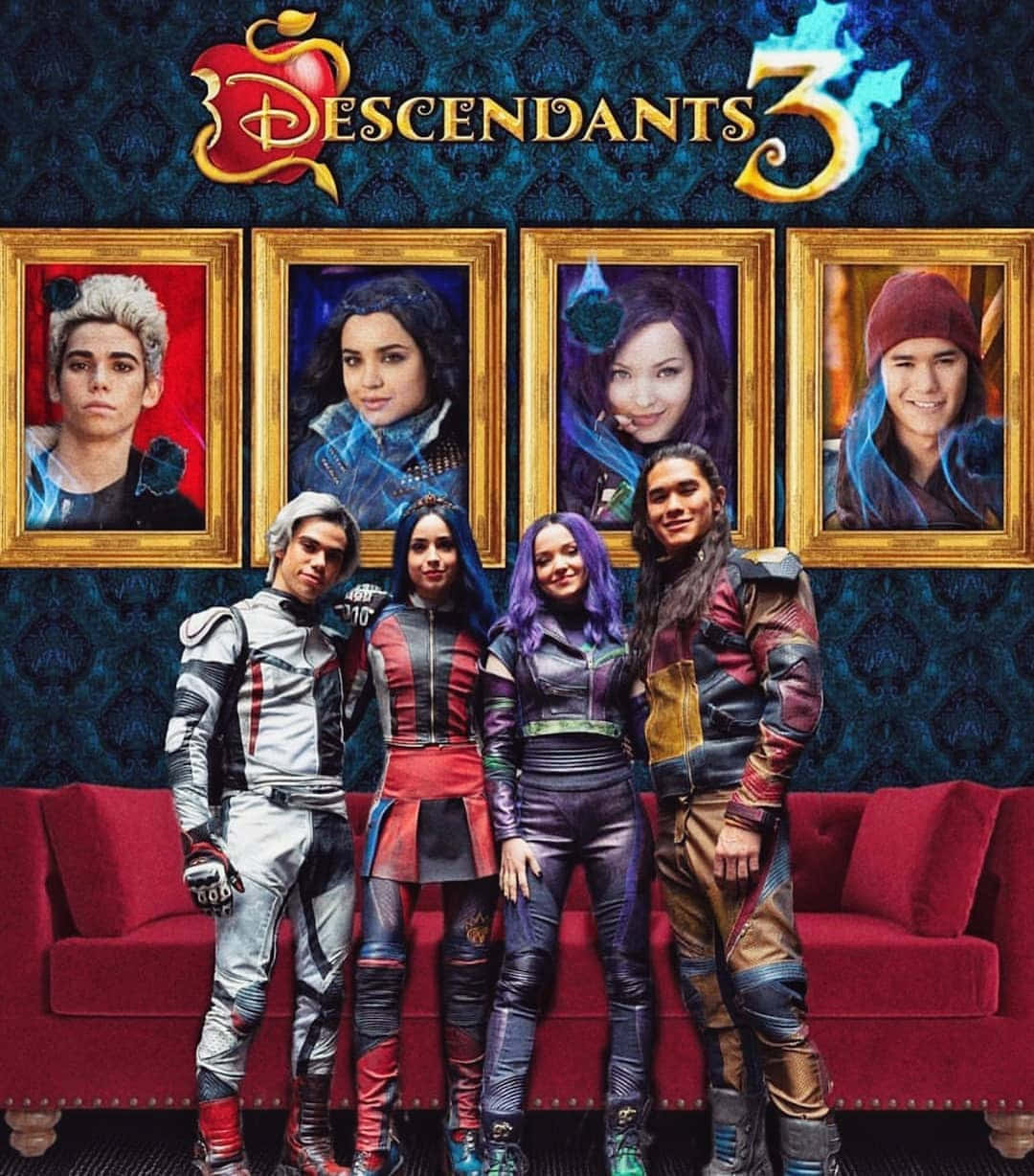 Disney Descendants With Couch Background