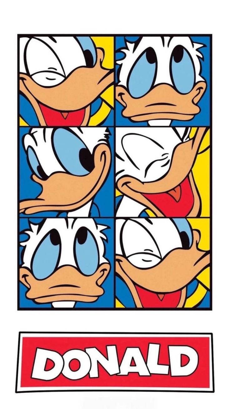 Disney Donald Duck Collage Background