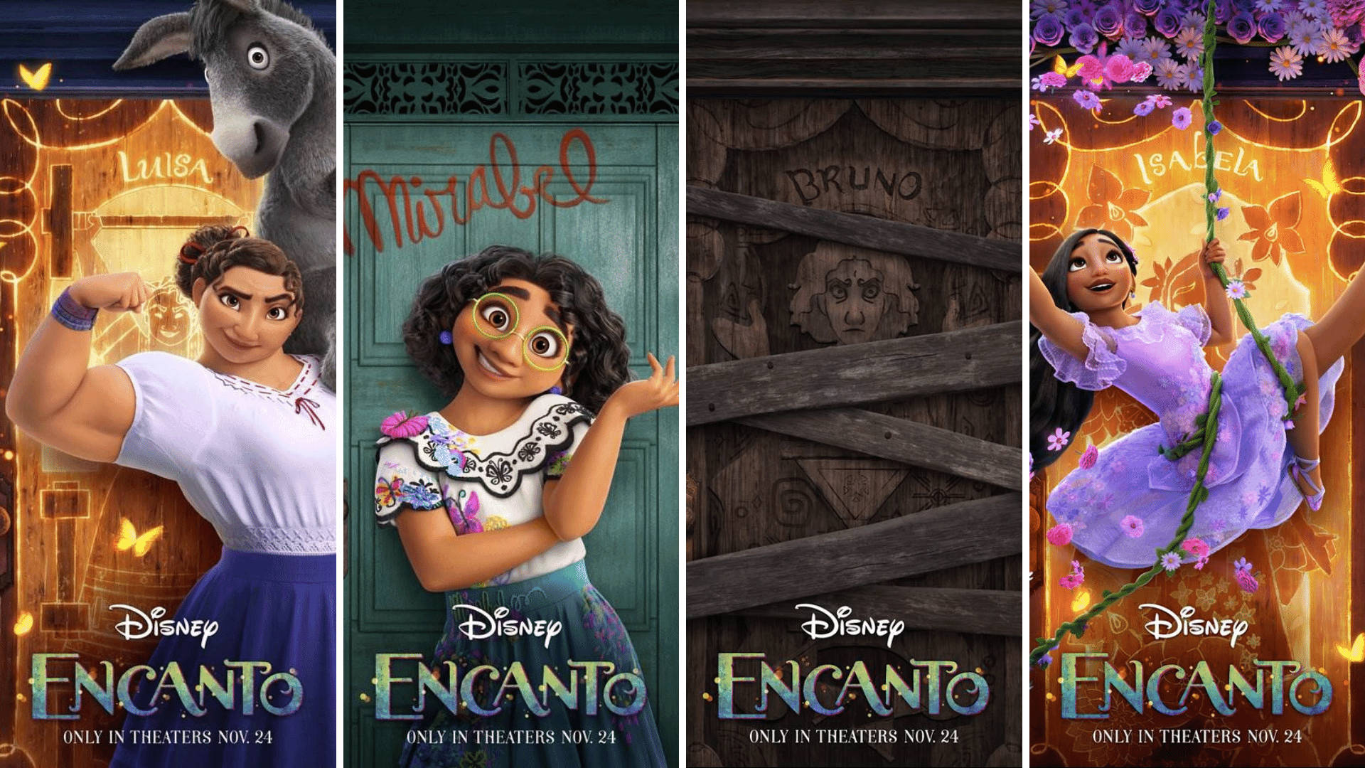 Disney Encanto Characters Collage Background
