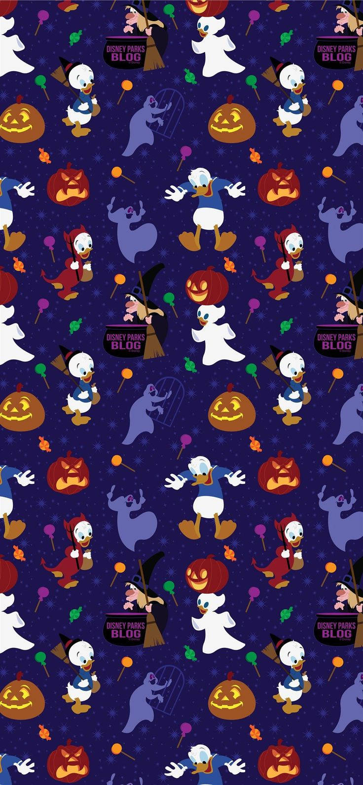Disney Halloween Blue Theme Background