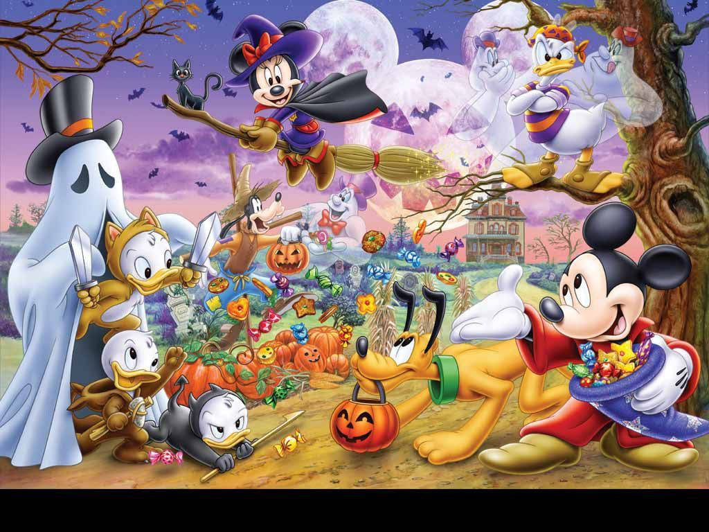 Disney Halloween Characters Background