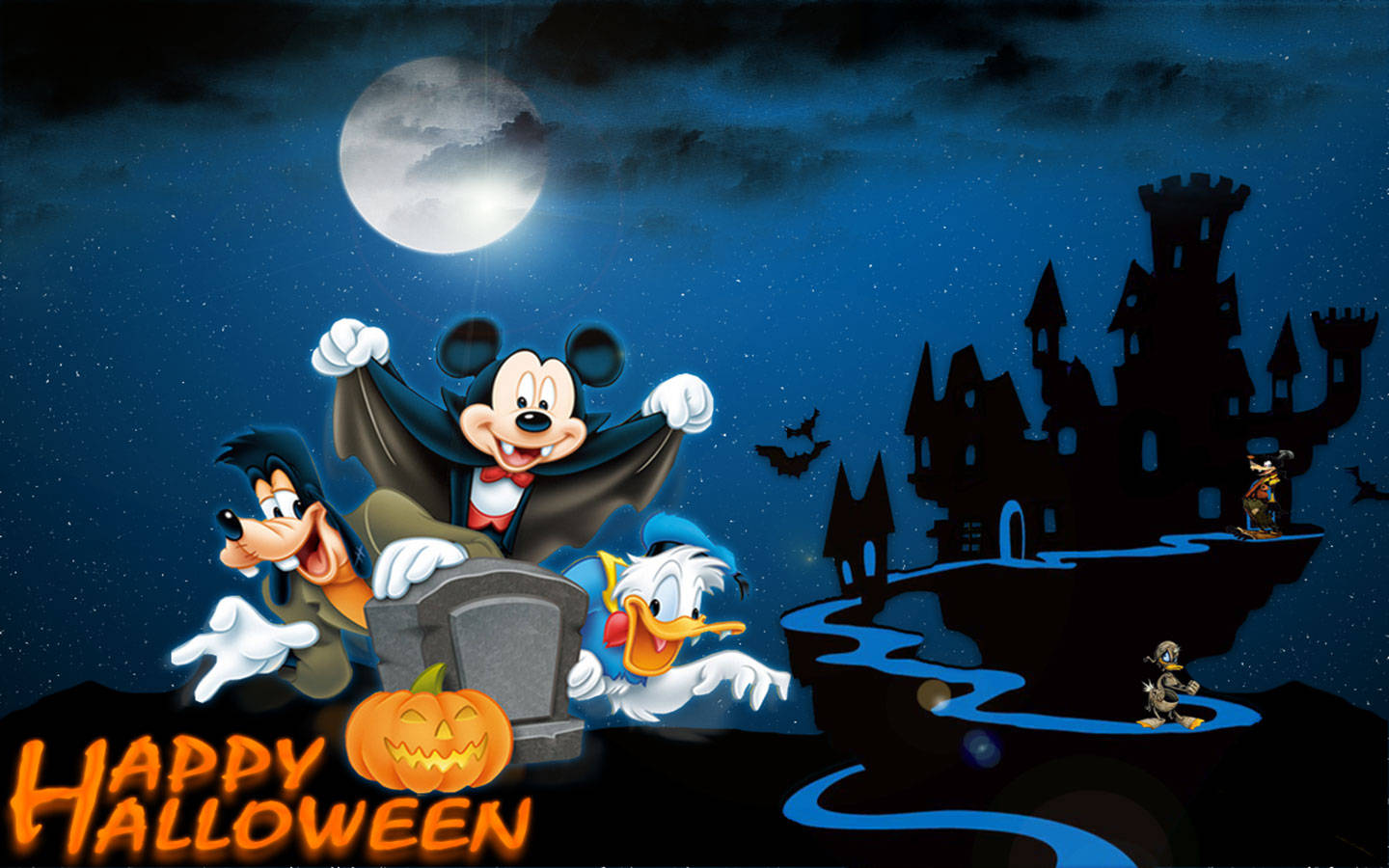 Disney Halloween Haunted House Background