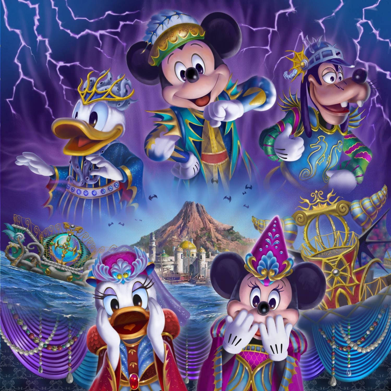 Disney Halloween Mickey And Friends Background