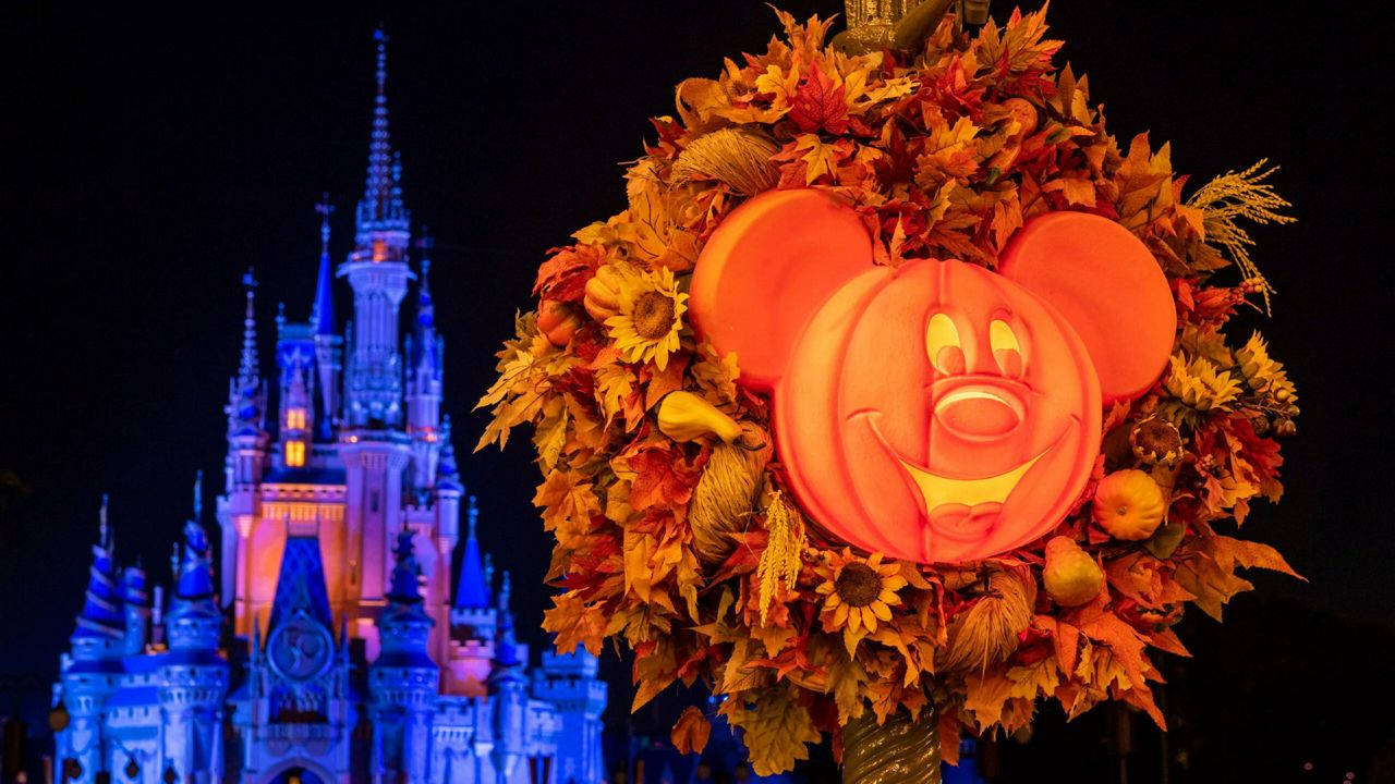 Disney Halloween Pumpkin And Castle