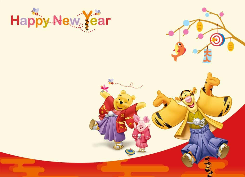 Disney Happy New Year Greeting Card Background