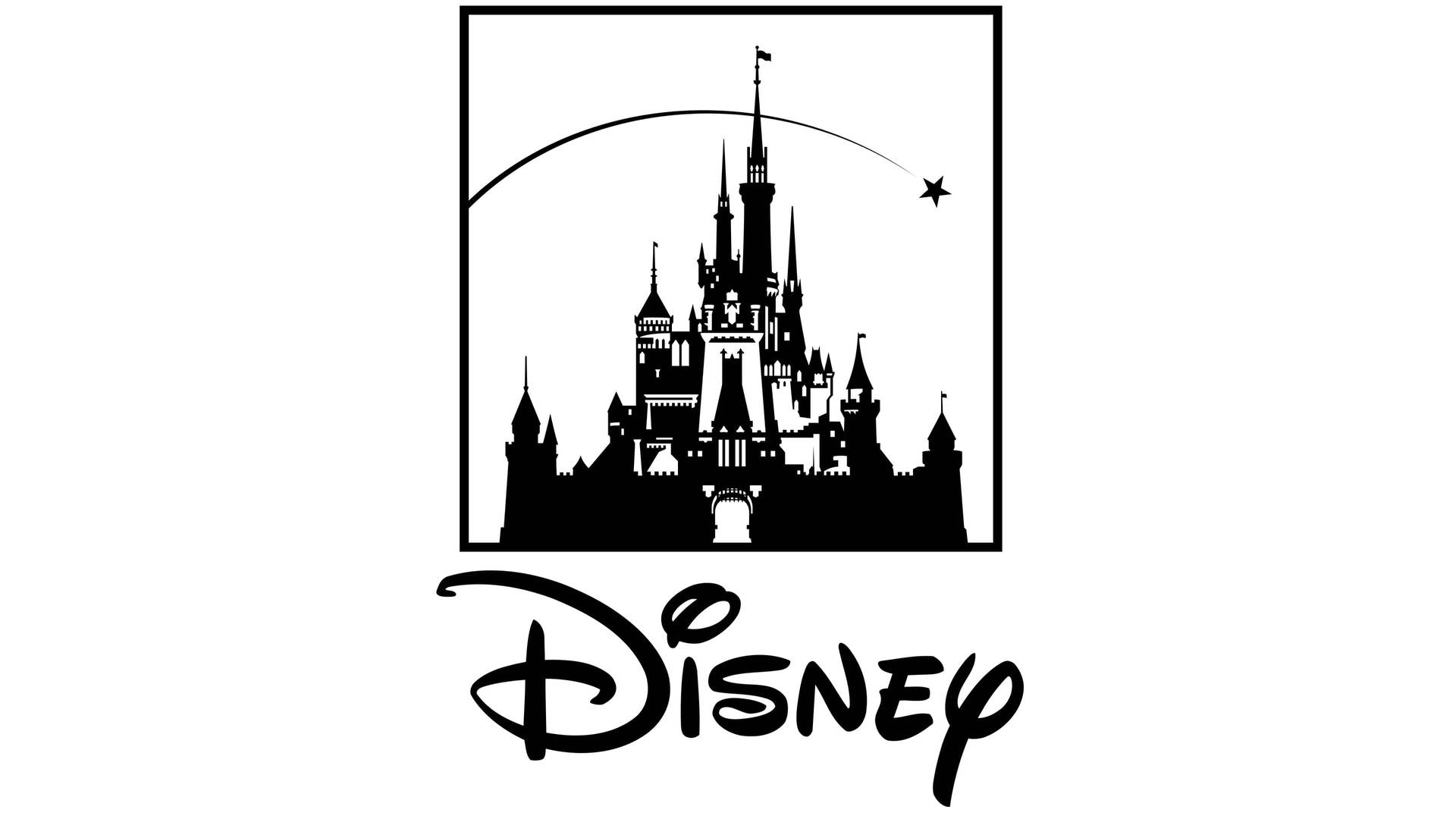 Disney Logo Black And White Background