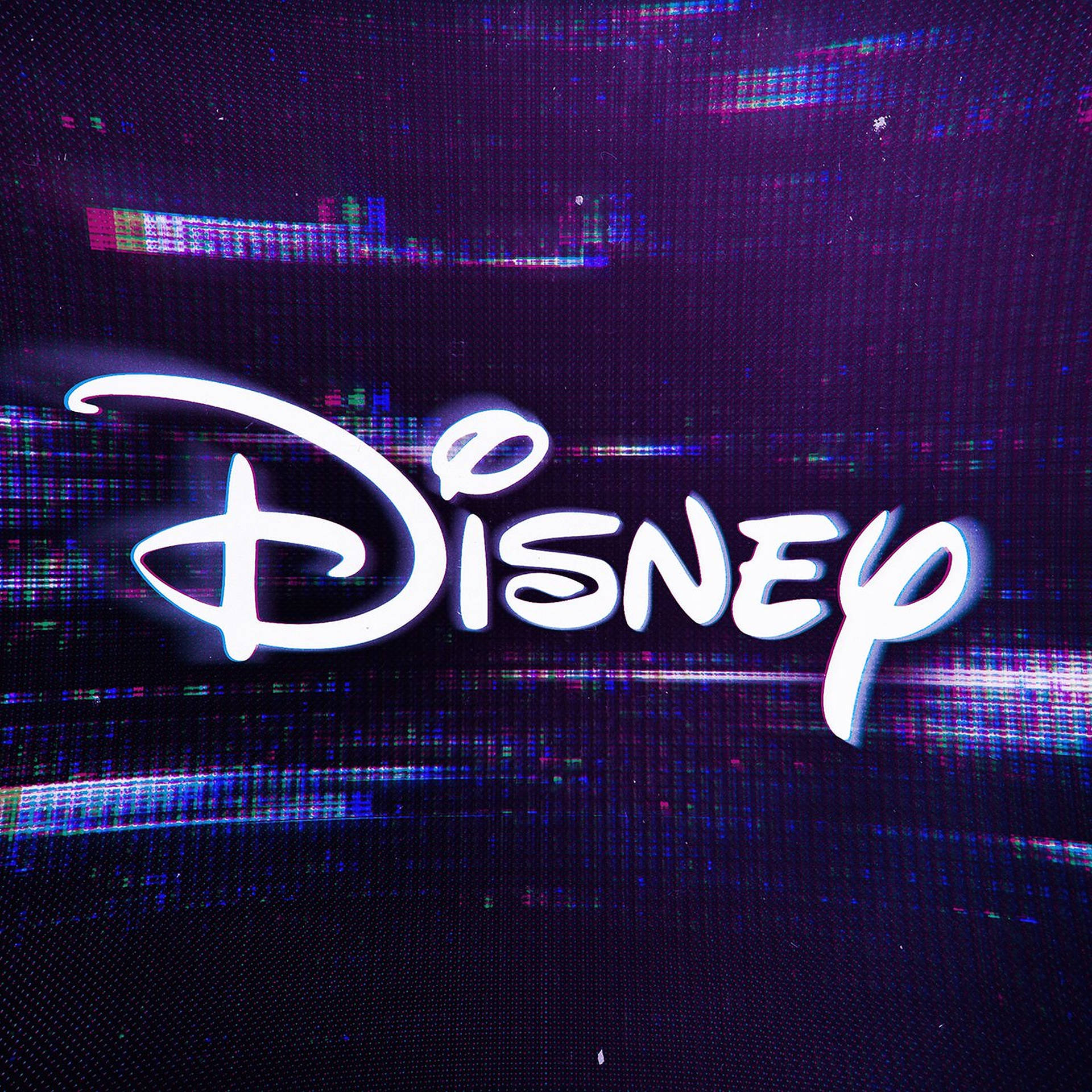 Disney Logo Glitch Effect Background