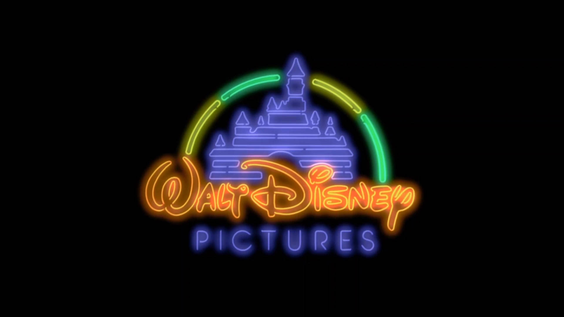 Disney Logo Neon Light Background