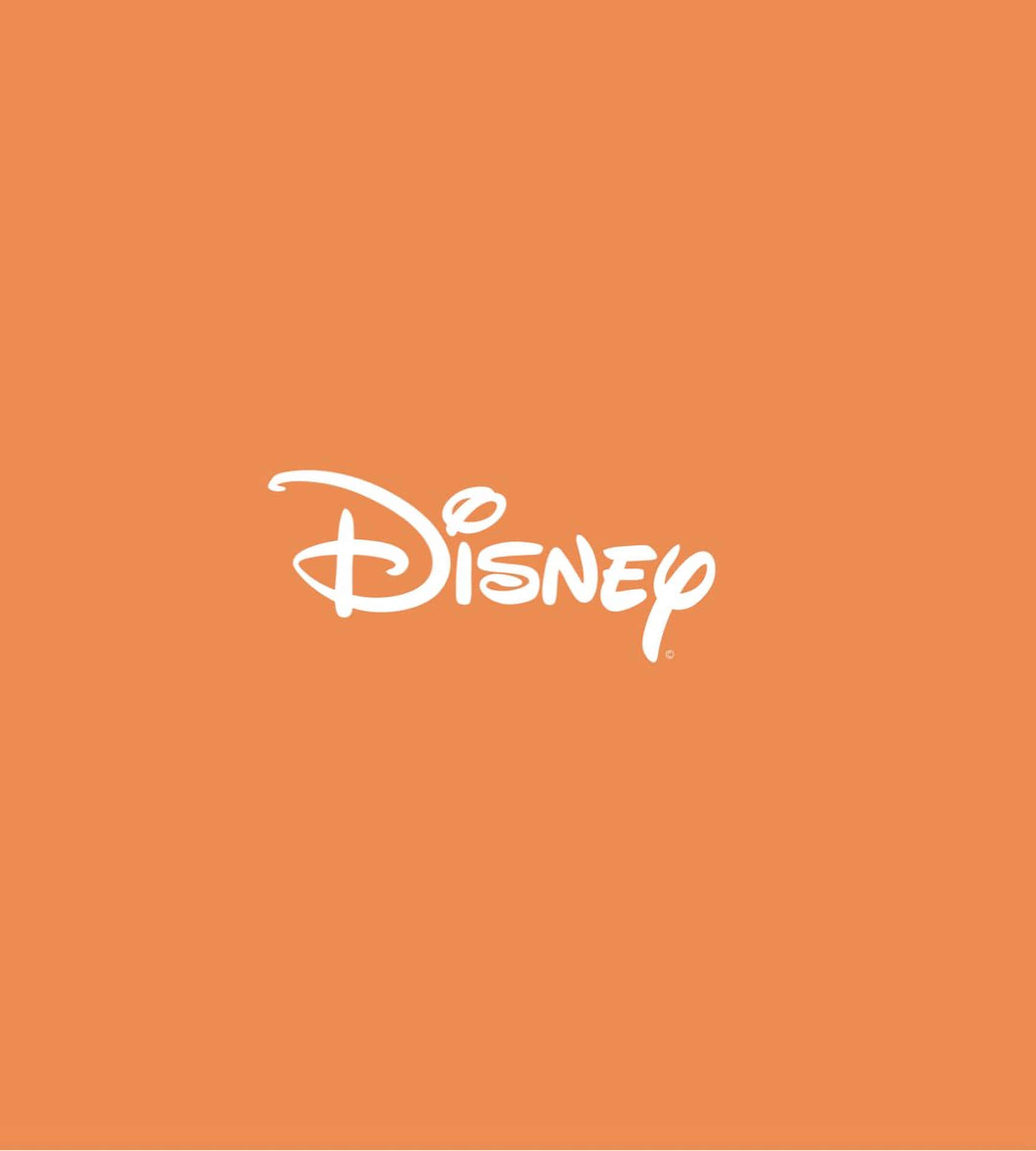 Disney Logo On An Orange Background Background