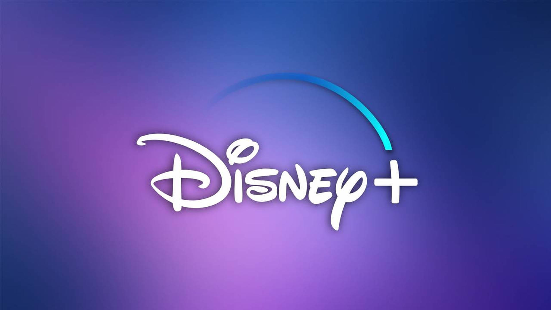 Disney Logo Plus Purple Gradient Background