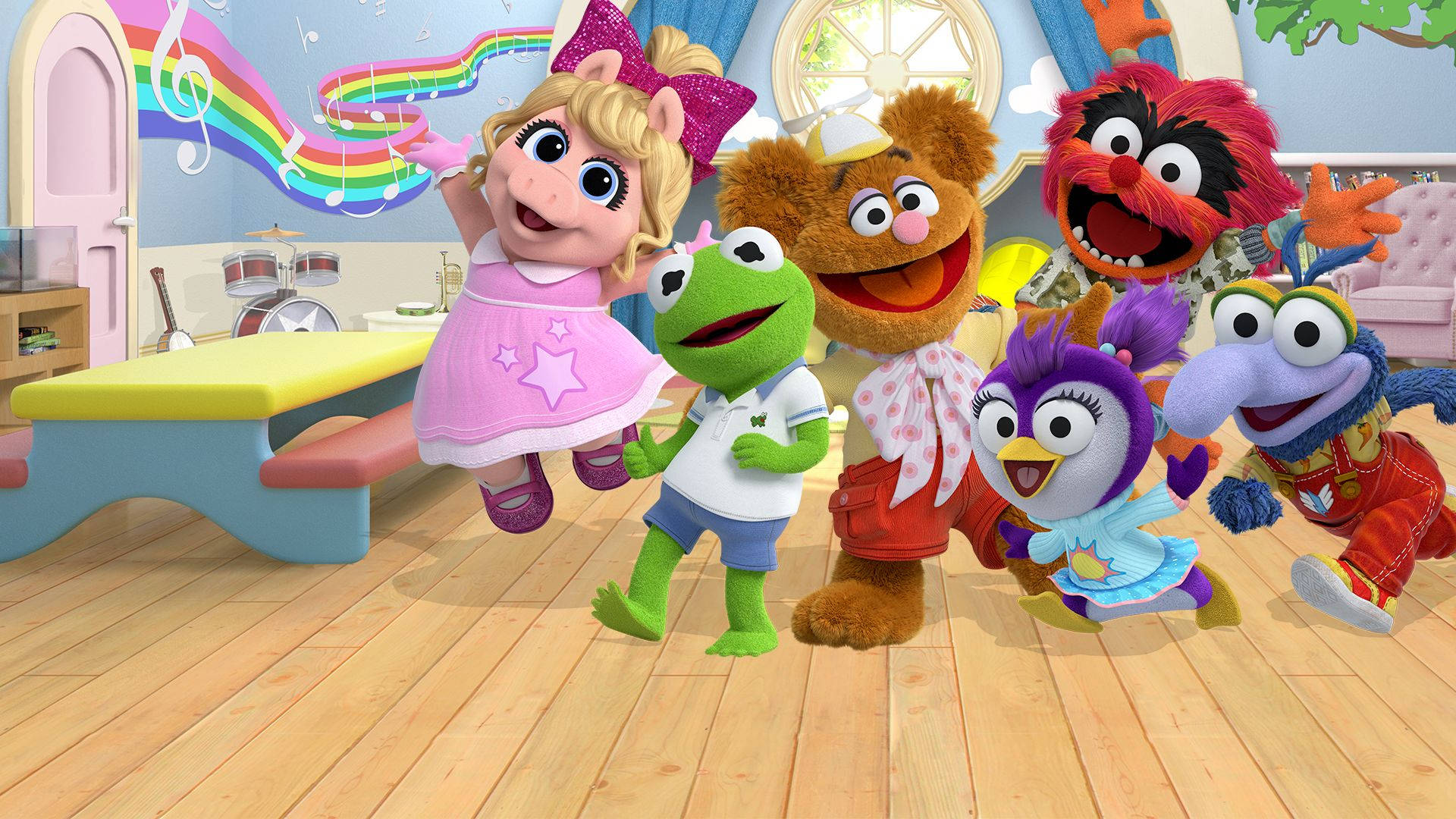 Disney Muppet Babies Group Photo Background