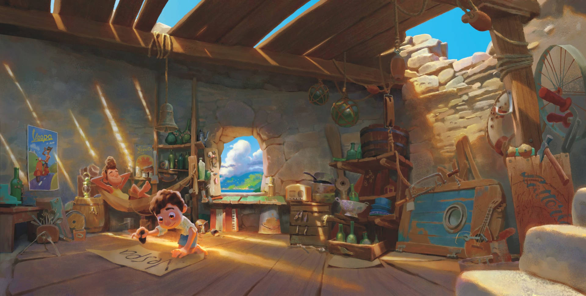 Disney Pixar Luca Concept Art Background