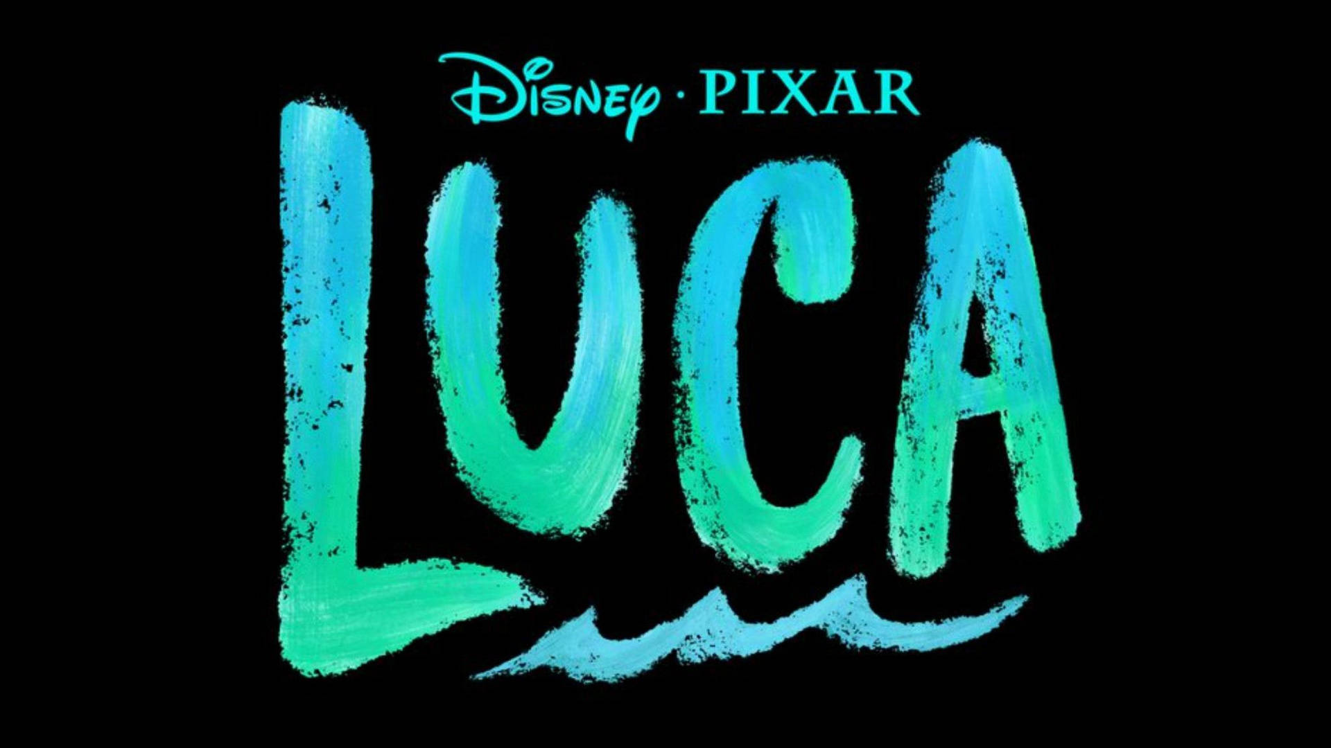 Disney Pixar Luca Logo Black Background Background