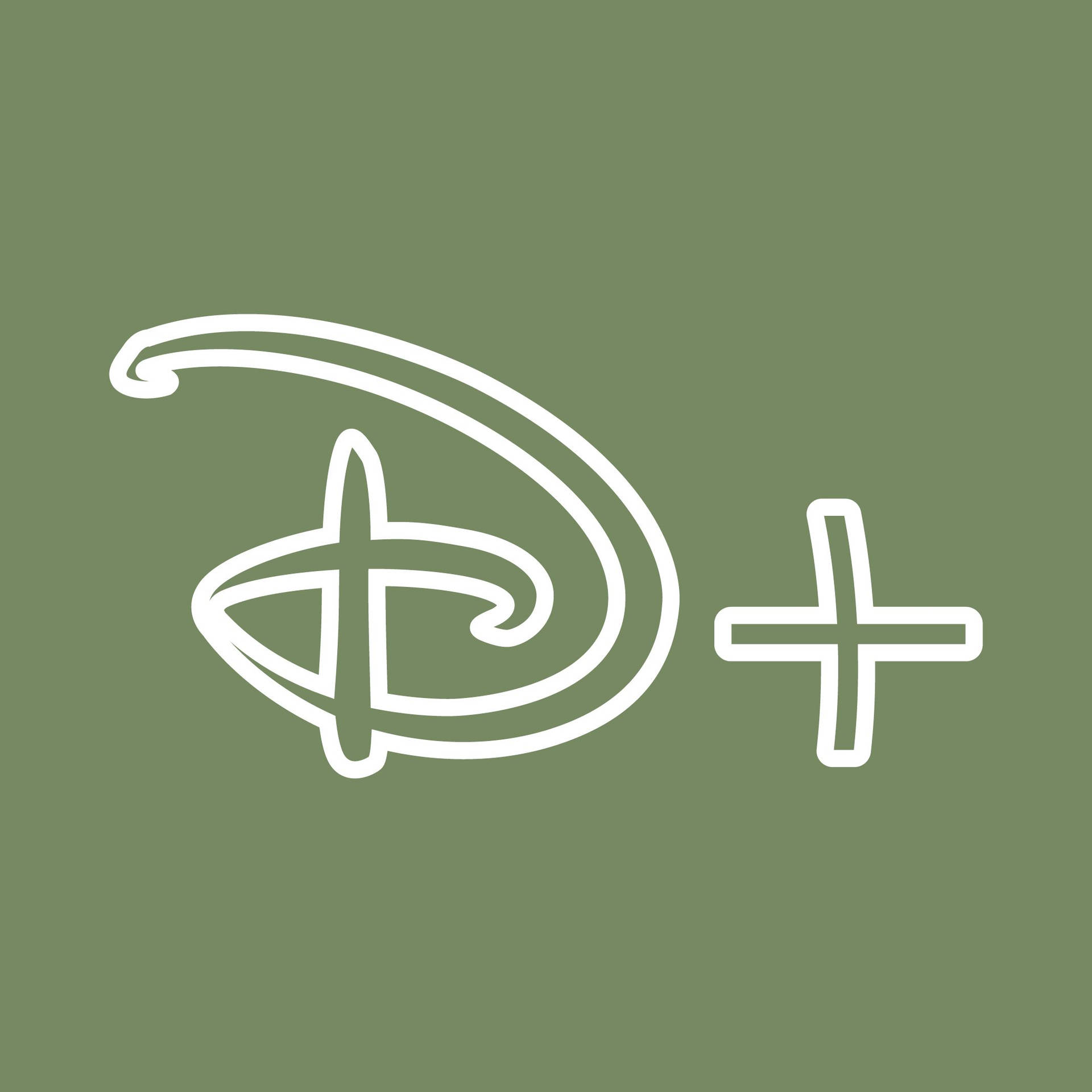 Disney Plus Pastel Green Logo Background