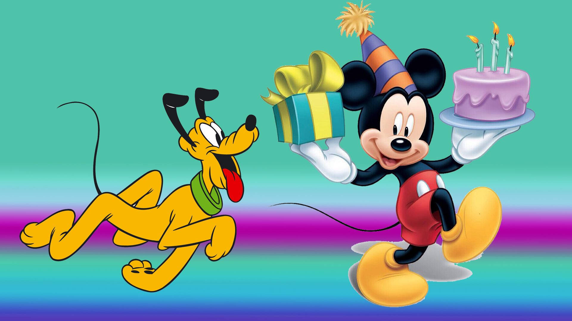 Disney Pluto And Mickey Mouse Background
