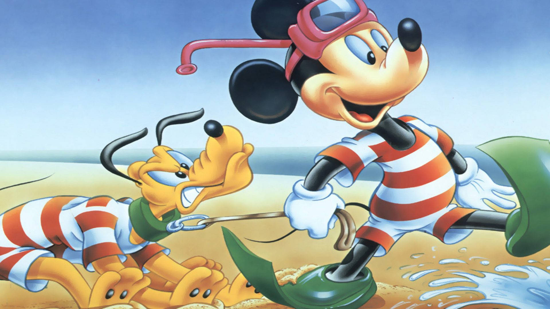 Disney Pluto And Mickey Vacation Background