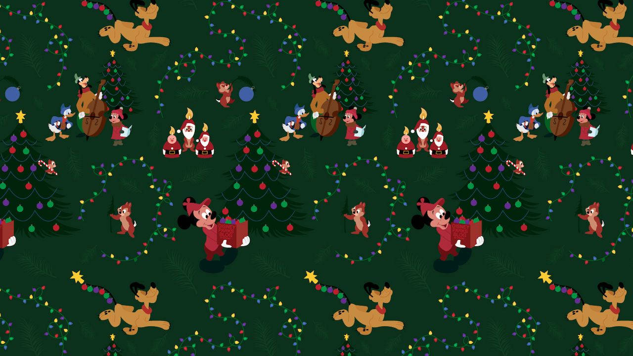 Disney Pluto Christmas Celebration Background