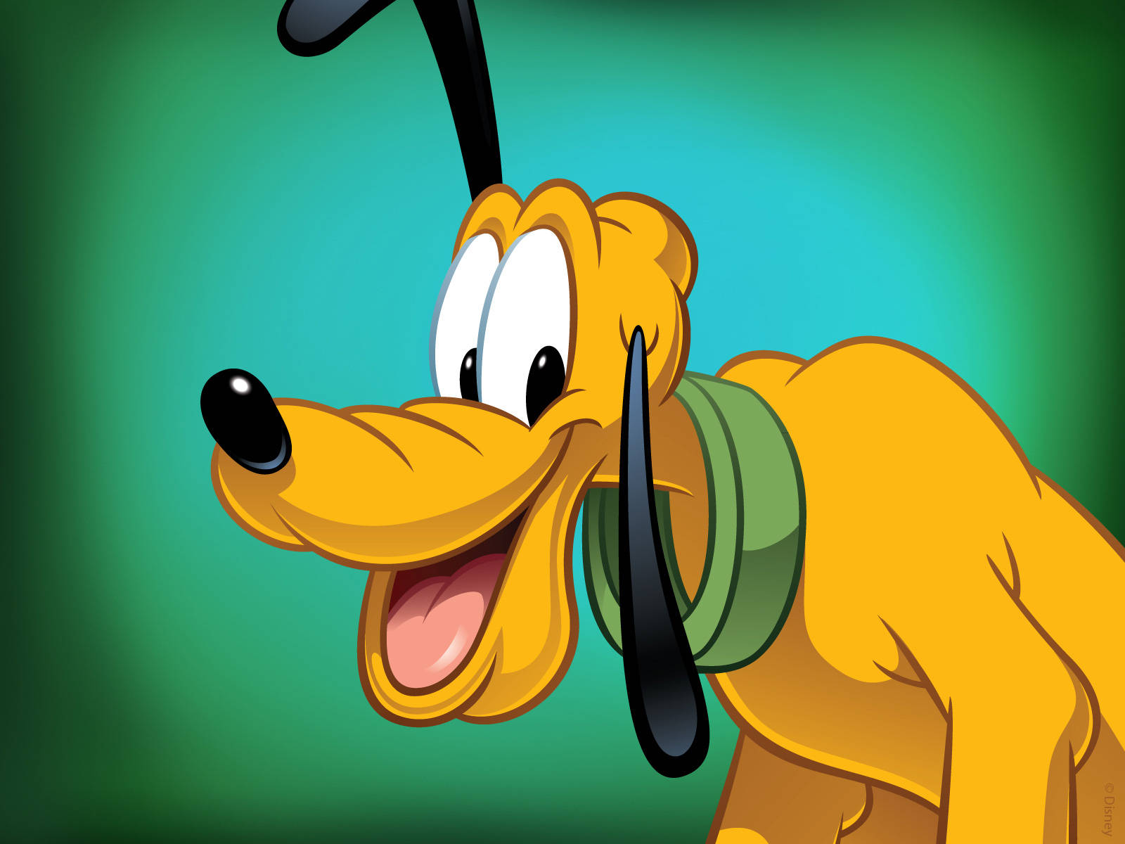 Disney Pluto Green Digital Art Background