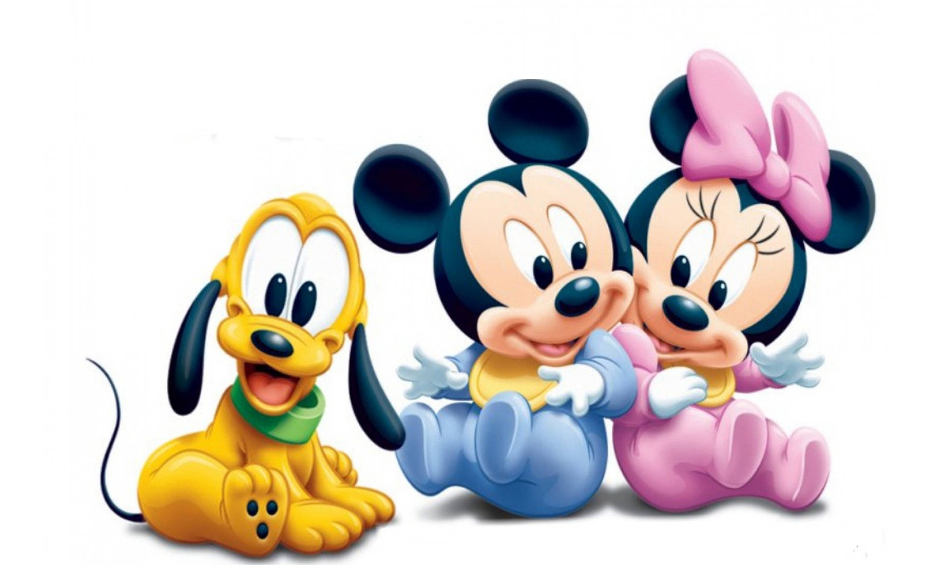Disney Pluto, Mickey And Minnie Babies Background
