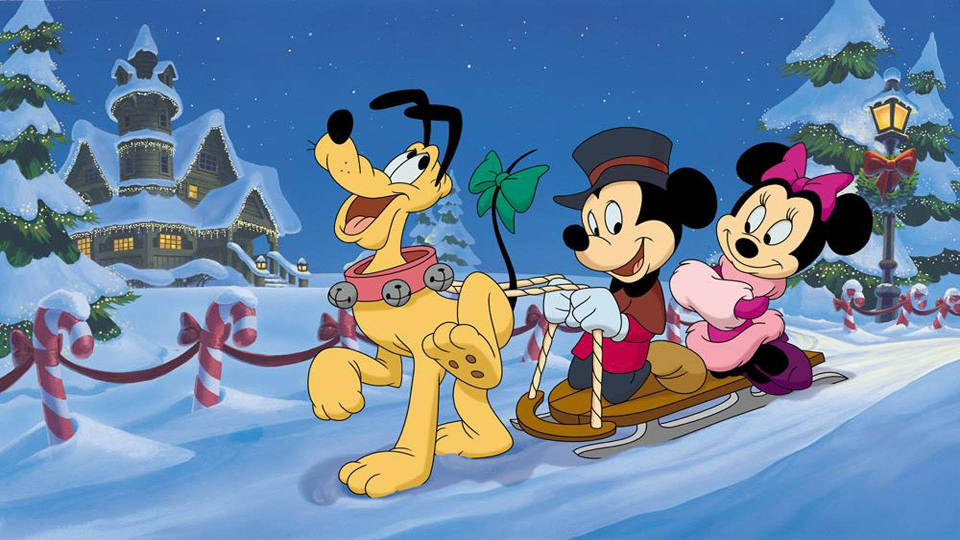 Disney Pluto Snow Sled Background