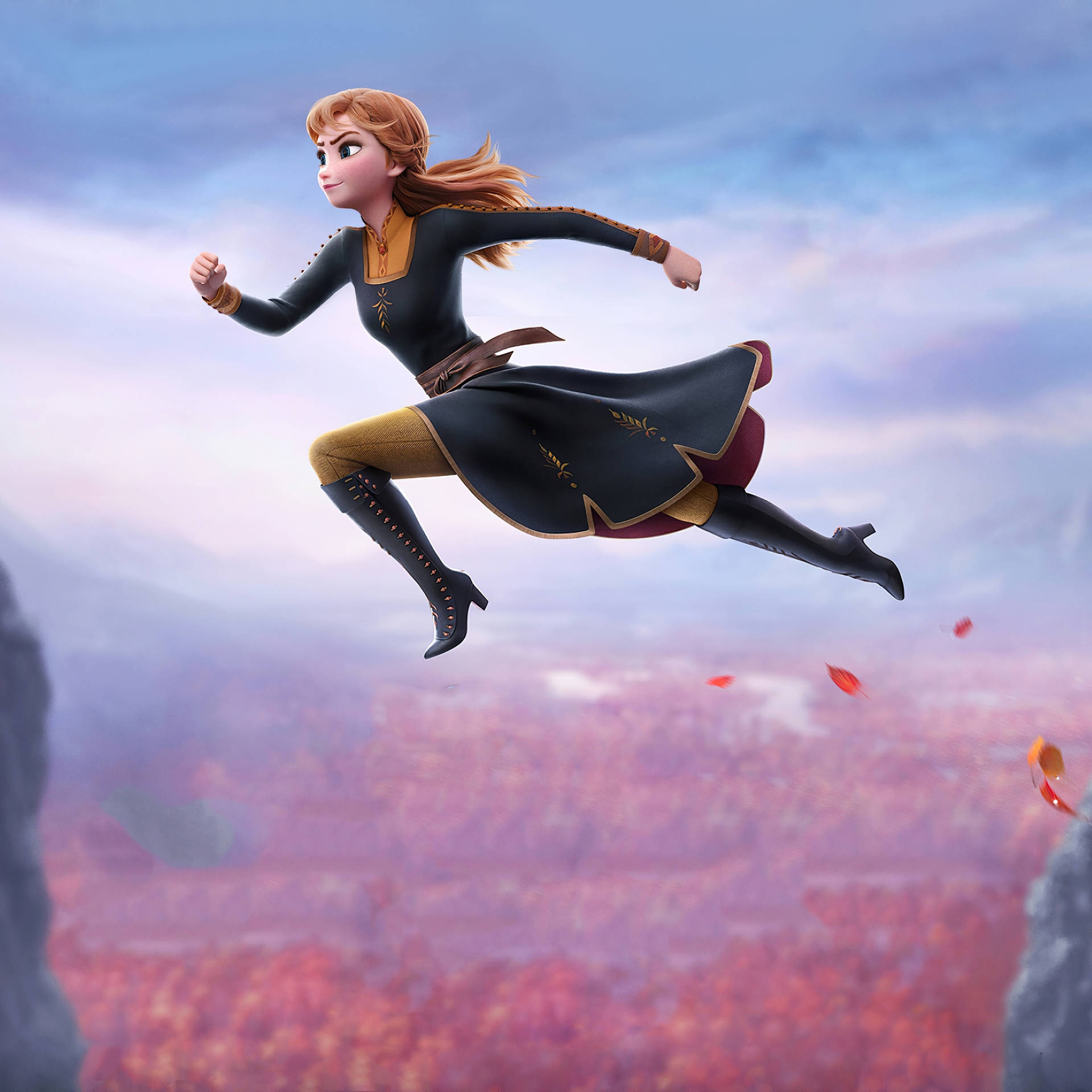 Disney Princess Anna Jumping Background