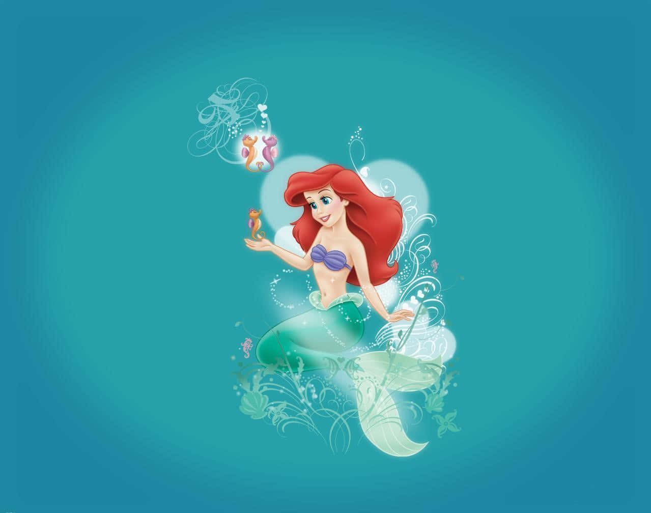 Disney Princess Ariel From The Little Mermaid Background