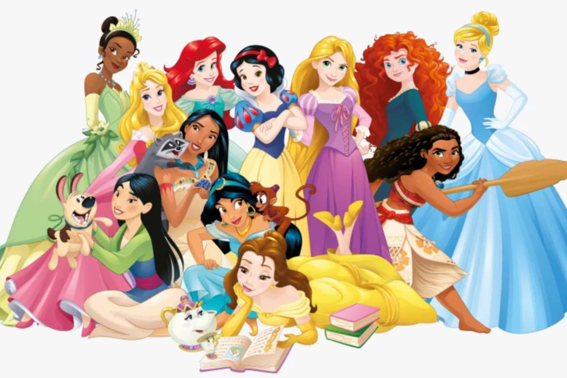 Disney Princess Gathering Illustration Background